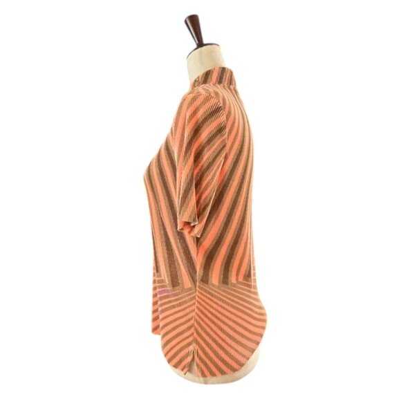 JAMIE SADOCK Women's Orange Multicolor Abstract Crinkle Golf Top 1/4 Zip Sm EUC - Picture 8 of 14